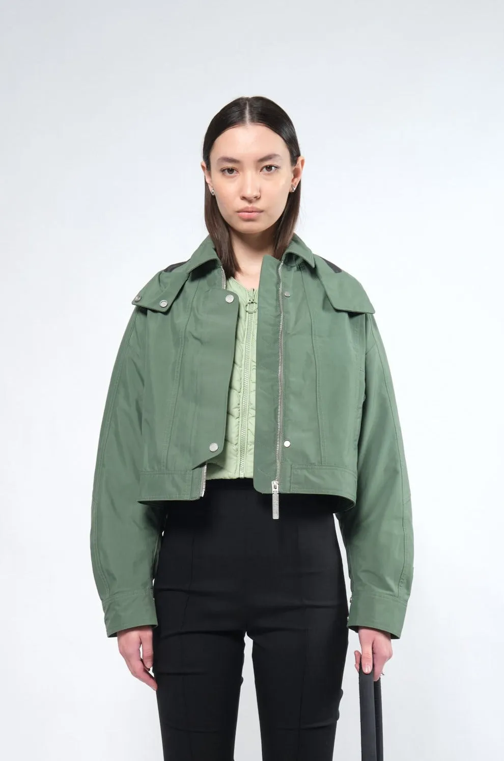 3in1 Waterproof   Re:Down Light Crop Jacket