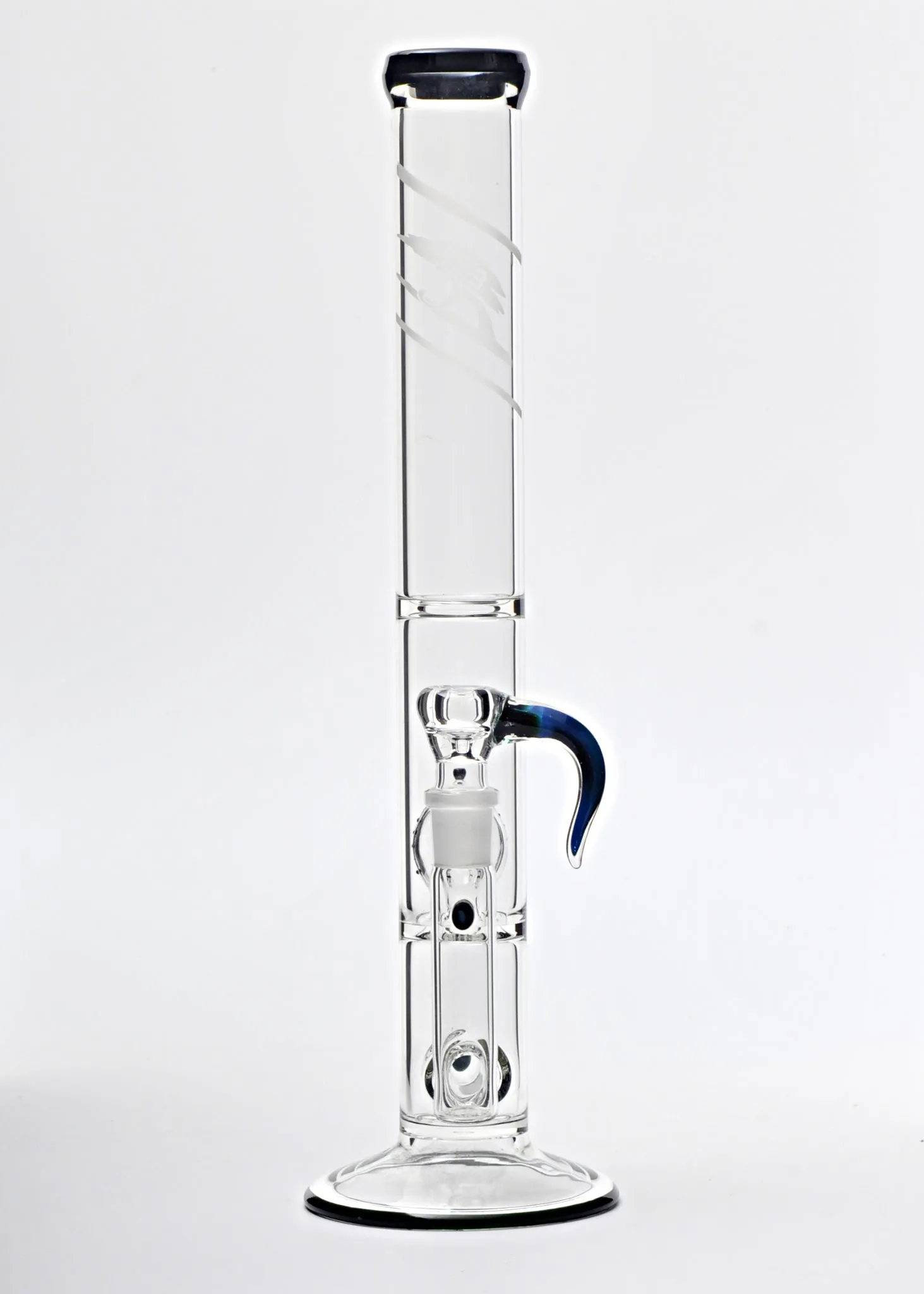 53 Elements Glass Gridline to Imperial Perc Straight Bong Color Accents