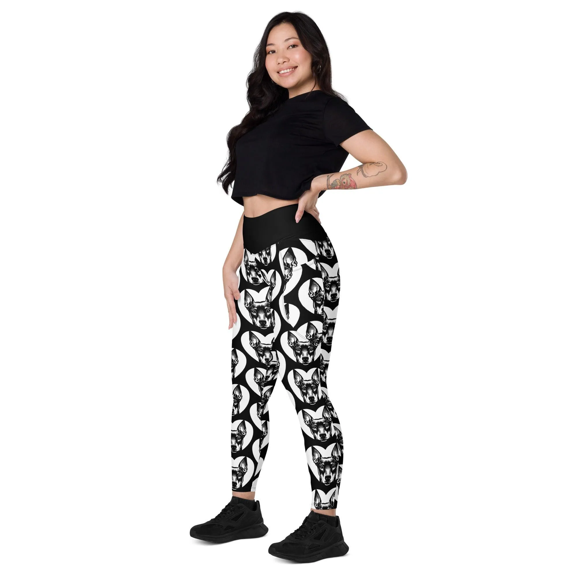 DOG BREED LEGGINGS with pockets - MANCHESTER TERRIER - HERTTAHOUND