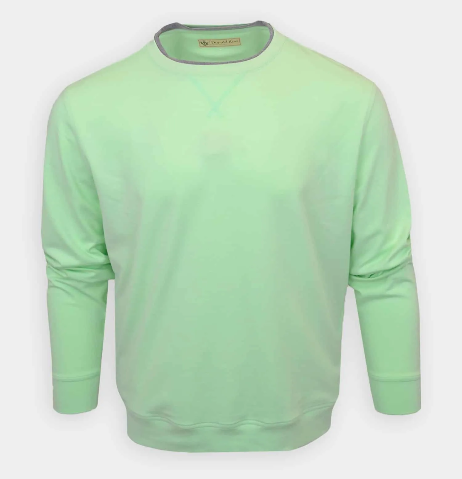 Donald Ross Mens Classic Fit Super Golf Performance Fleece Pullover  - CUCUMBER
