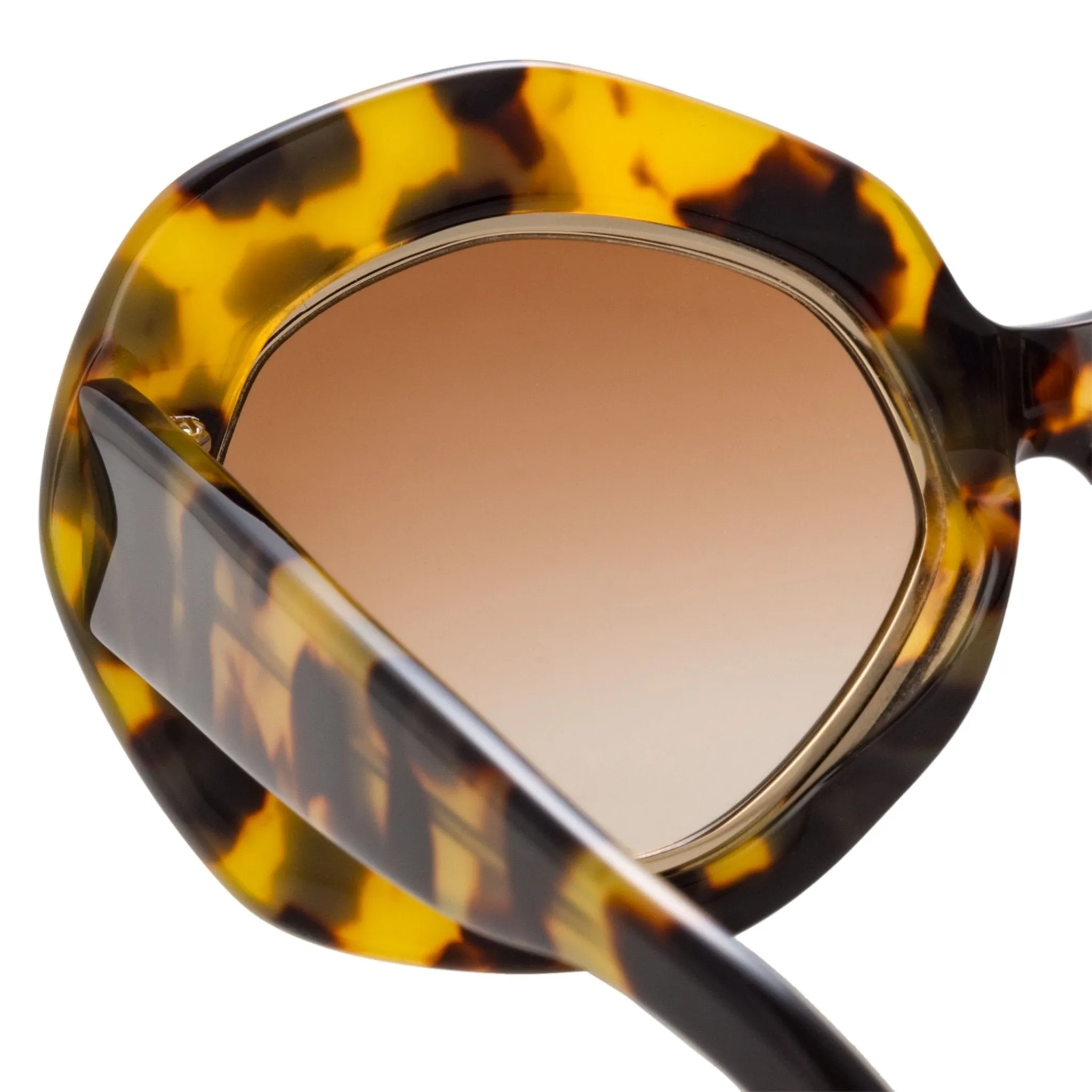 Erdem Ladies Sunglasses Oversized Gold Tortoise Shell and Brown EDM33C4SUN