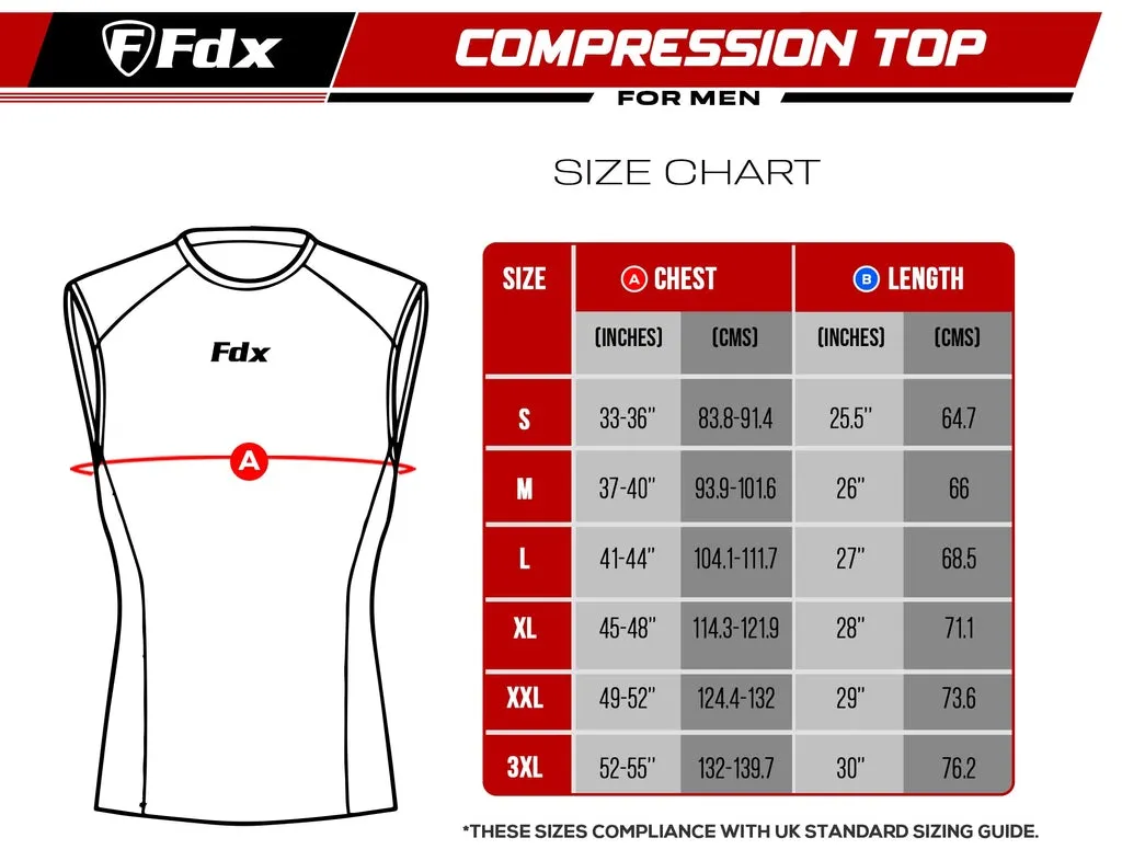 Fdx Luniron Grey Men's Sleeveless Summer Base Layer Shirt