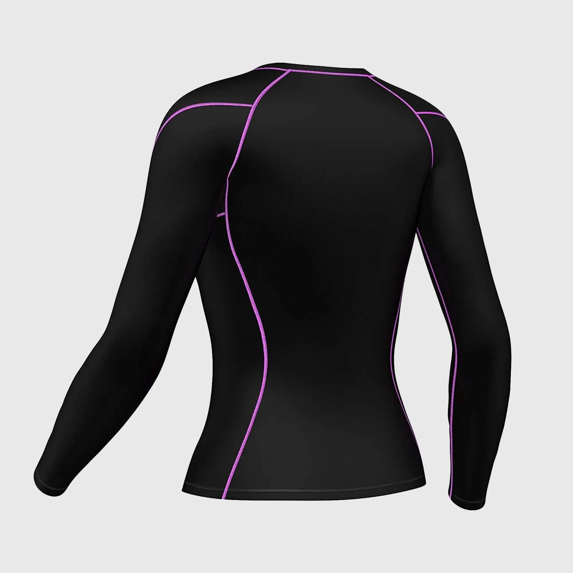 Fdx Monarch Purple Women's Base Layer Long Sleeve Compression Top