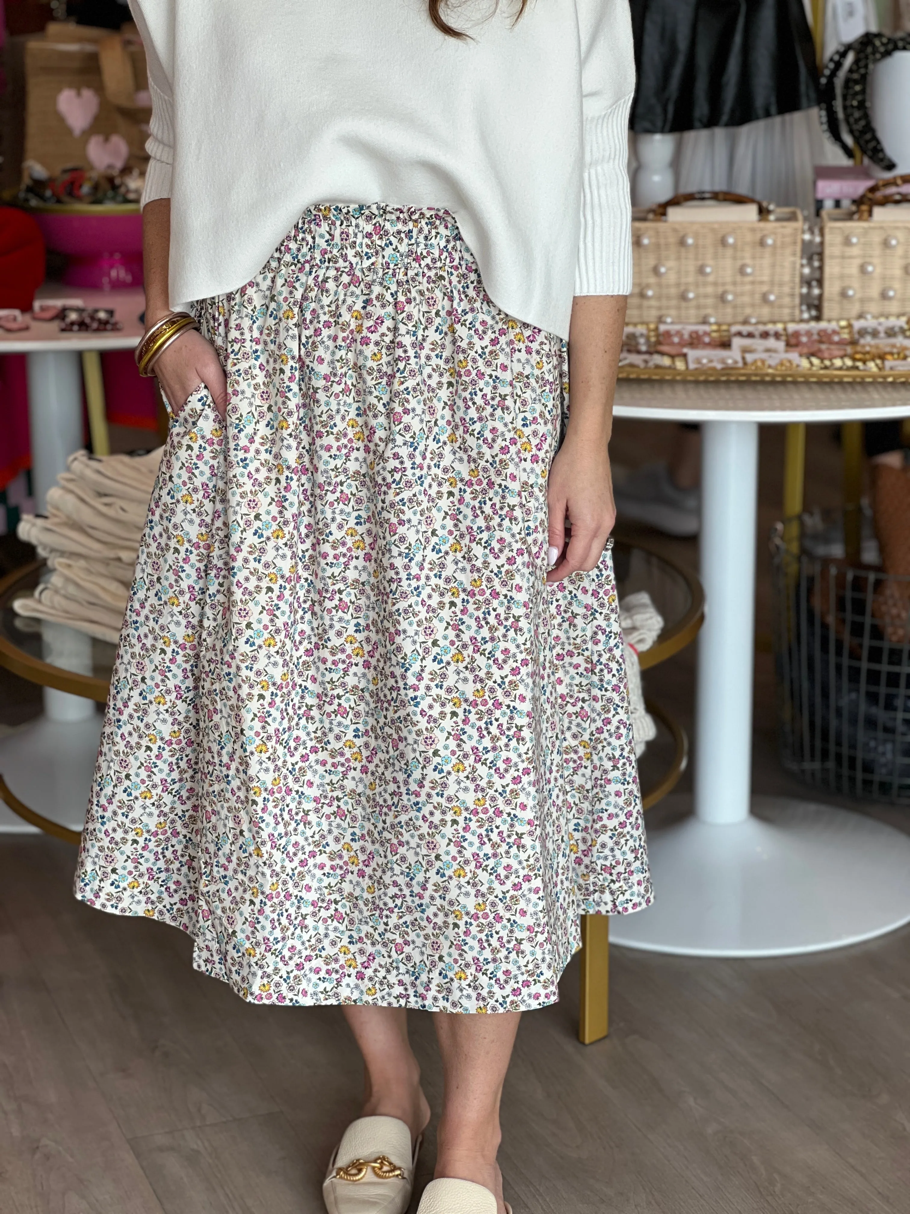 Floral Midi Skirt