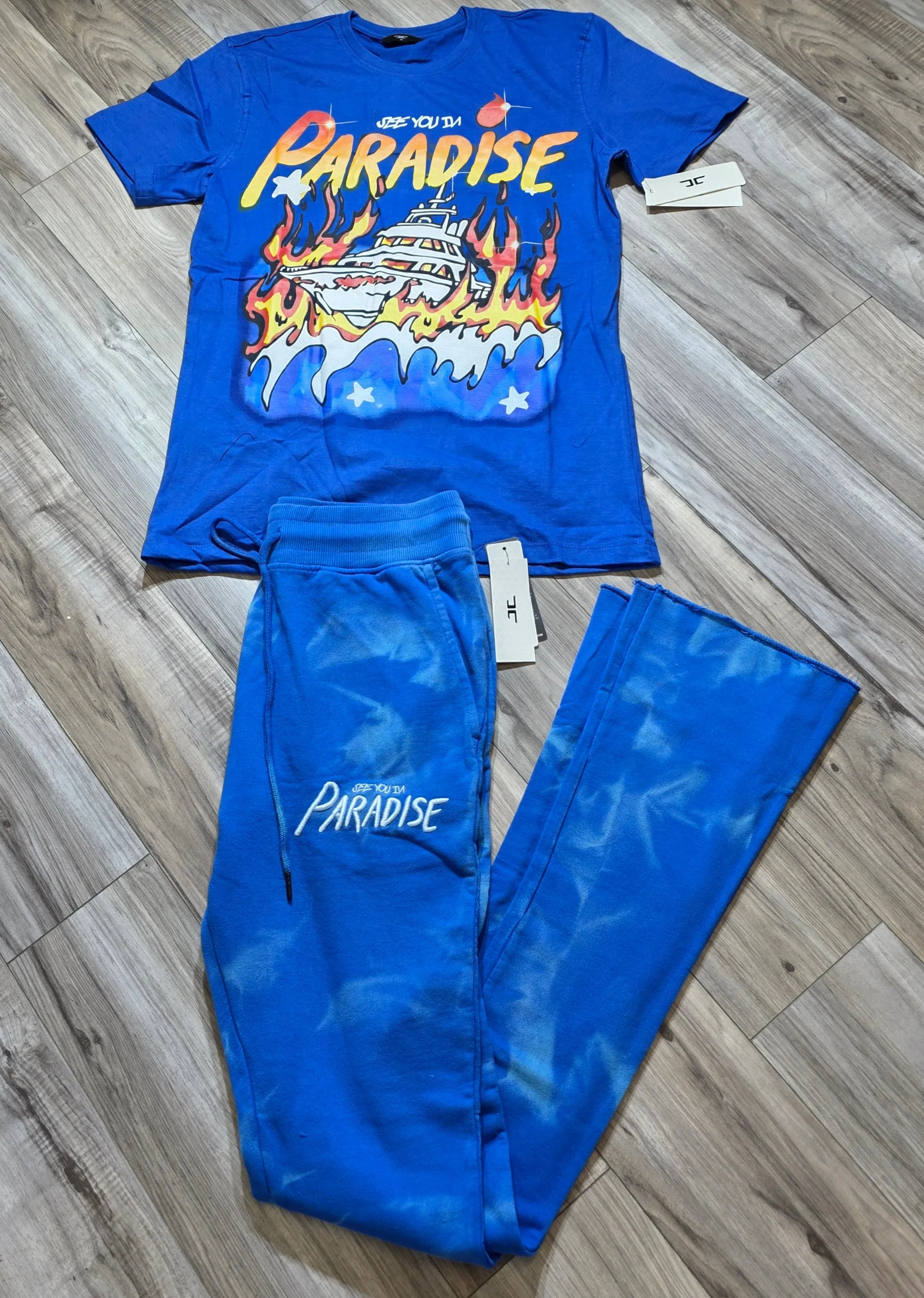 Jordan Craig Surfside Stacked Sweatpants (Royal)(T-shirt sold separately)