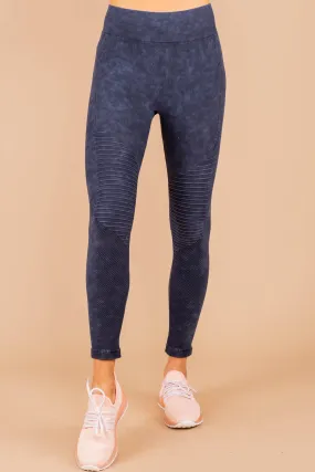 Lazy Days Denim Blue Moto Leggings
