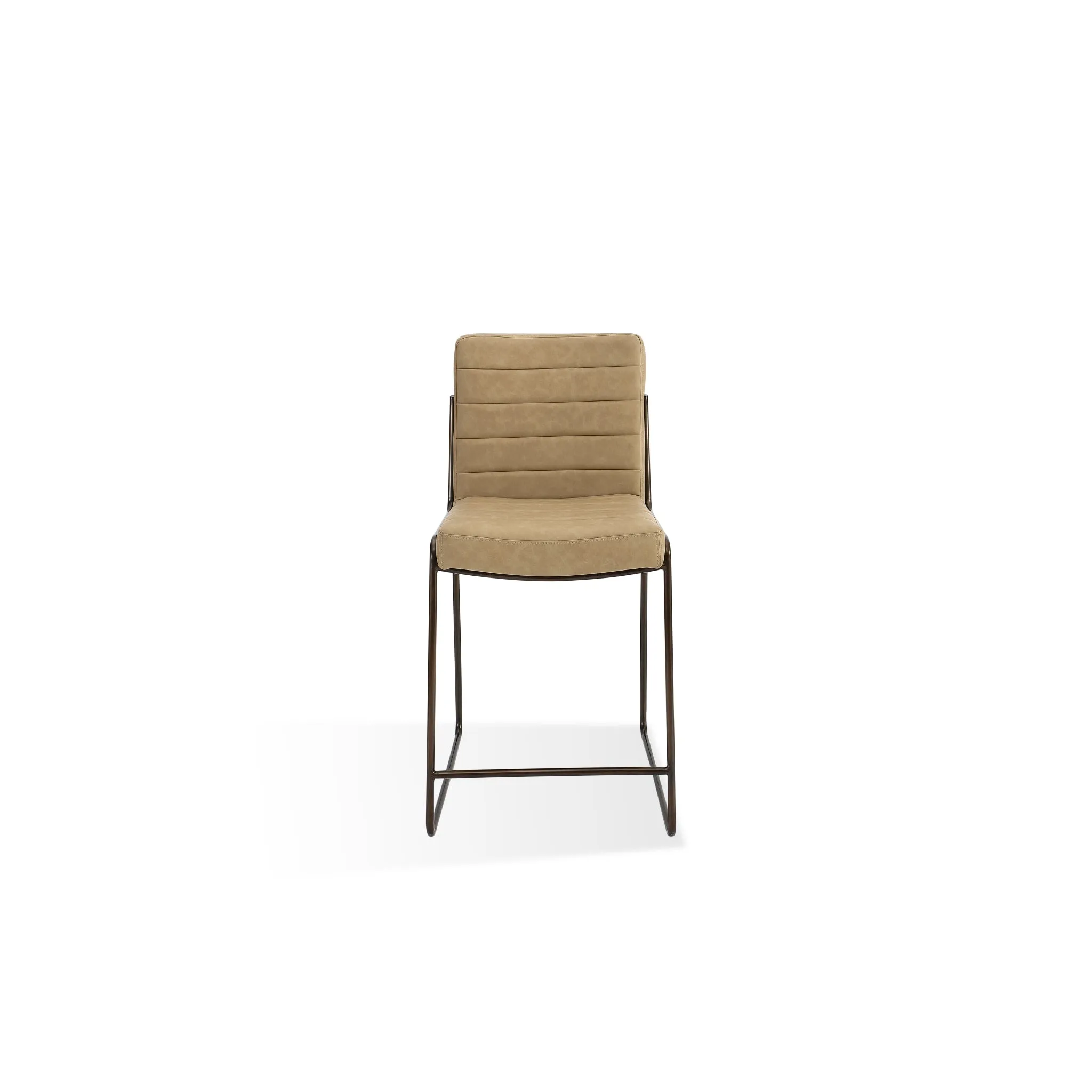 Madison Metal Frame Counter Stool in Honey Synthetic Leather