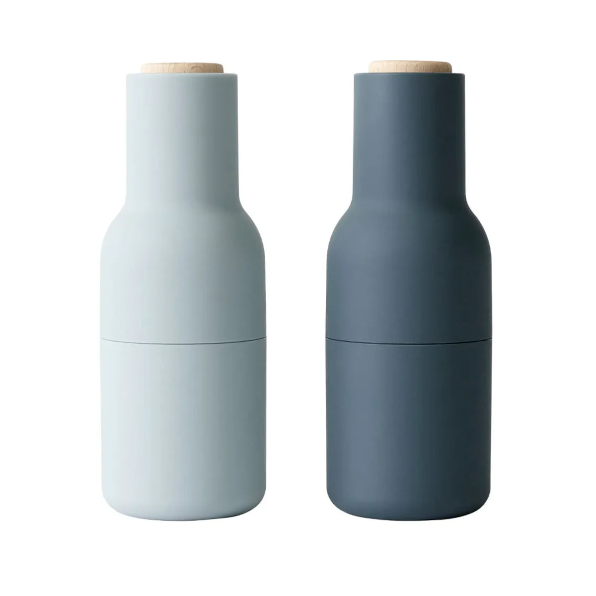 Menu 2 Pack Bottle Grinders with Beech Top Blues