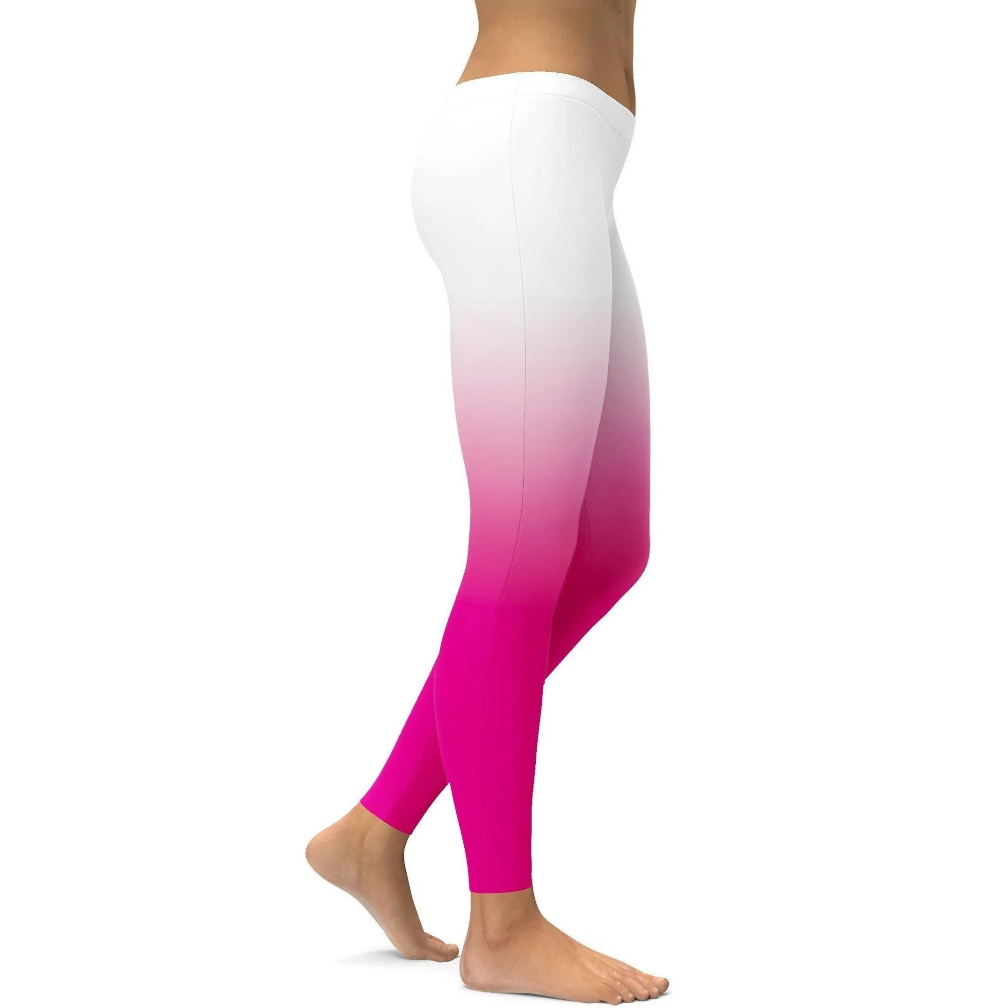 Ombre White to Pink Leggings