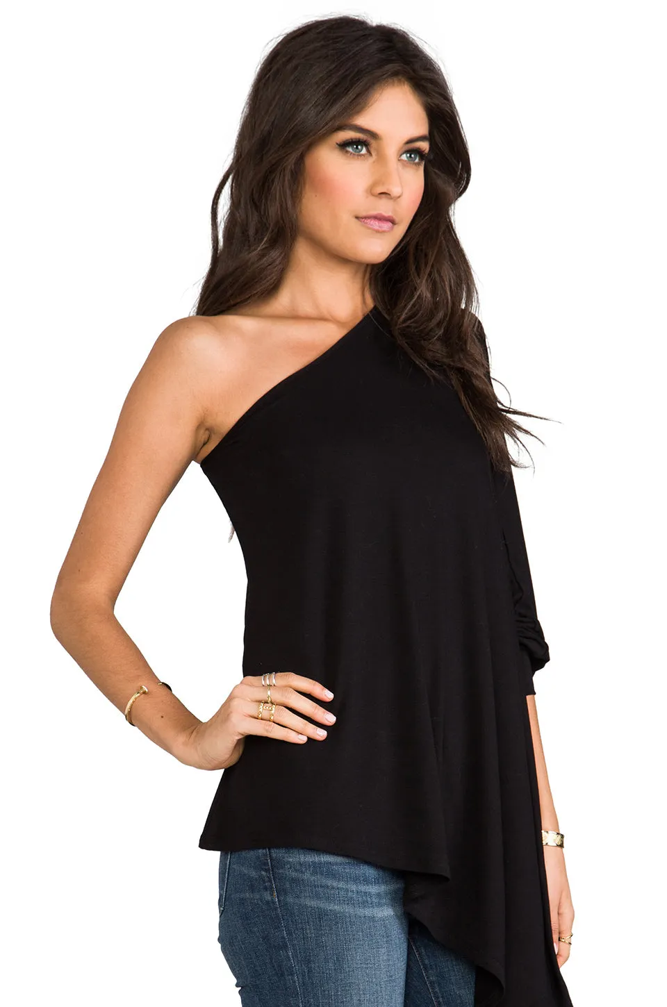 PONCHO TOP (BLACK)-JT7384