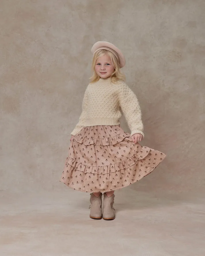 Ruffle Midi Skirt English Rose
