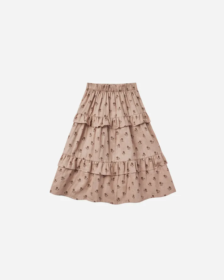 Ruffle Midi Skirt English Rose