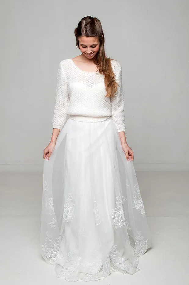 STRICK-SET Lacepullover ELLY in Lace mit Anleitung und Wolle