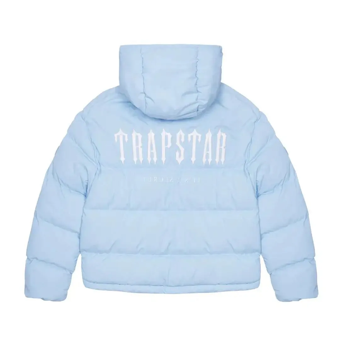 TRAPSTAR DECODED HOODED PUFFER 2.0 - ICE BLUE