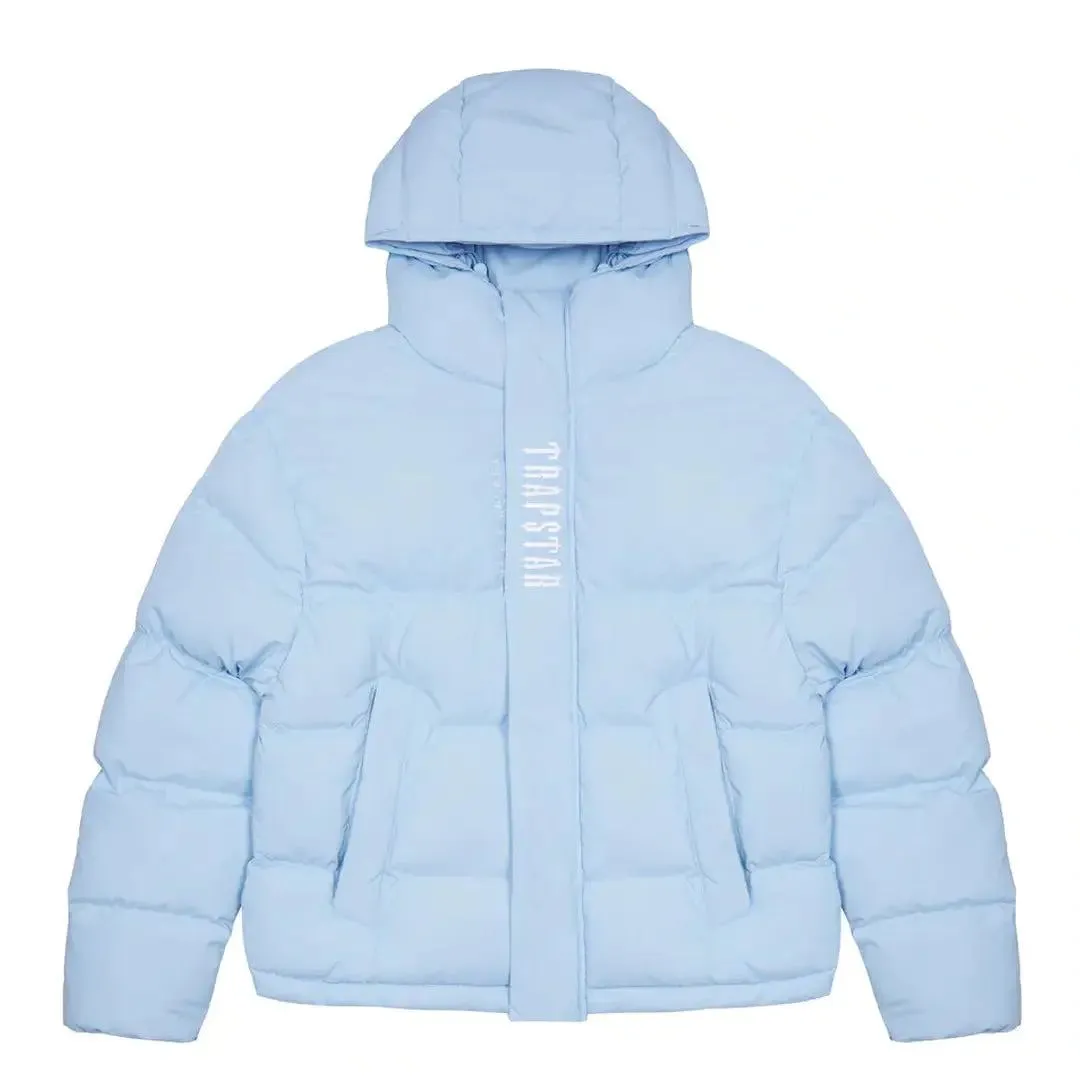 TRAPSTAR DECODED HOODED PUFFER 2.0 - ICE BLUE
